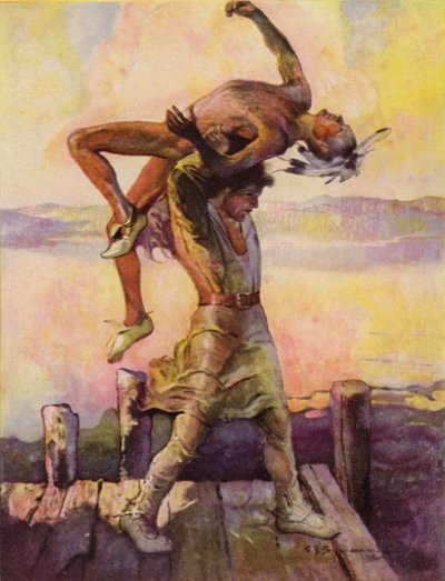 Illustration aus Der Wildtöter, von James Fenimore Cooper von Louis John Rhead